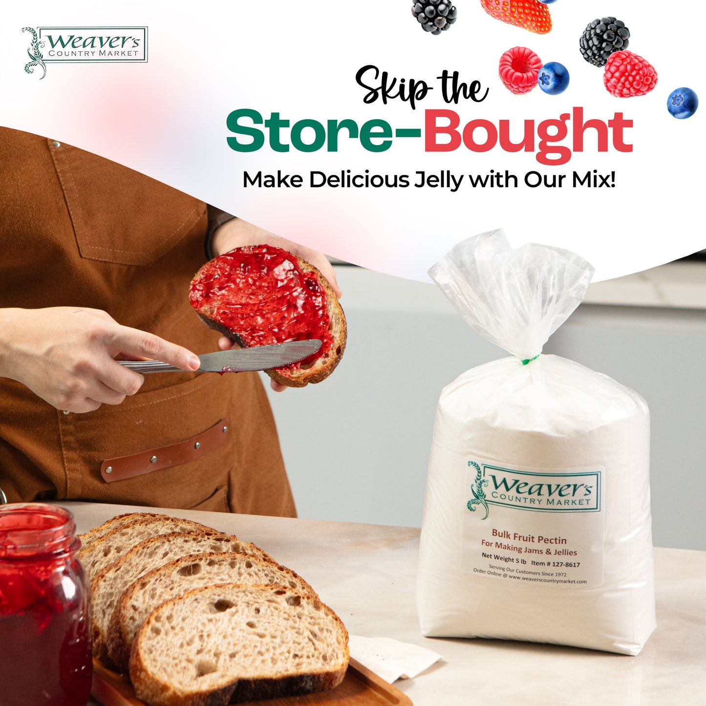 Weaver's Country Market Bulk Fruit Pectin Mix for Making Jams & Jellies