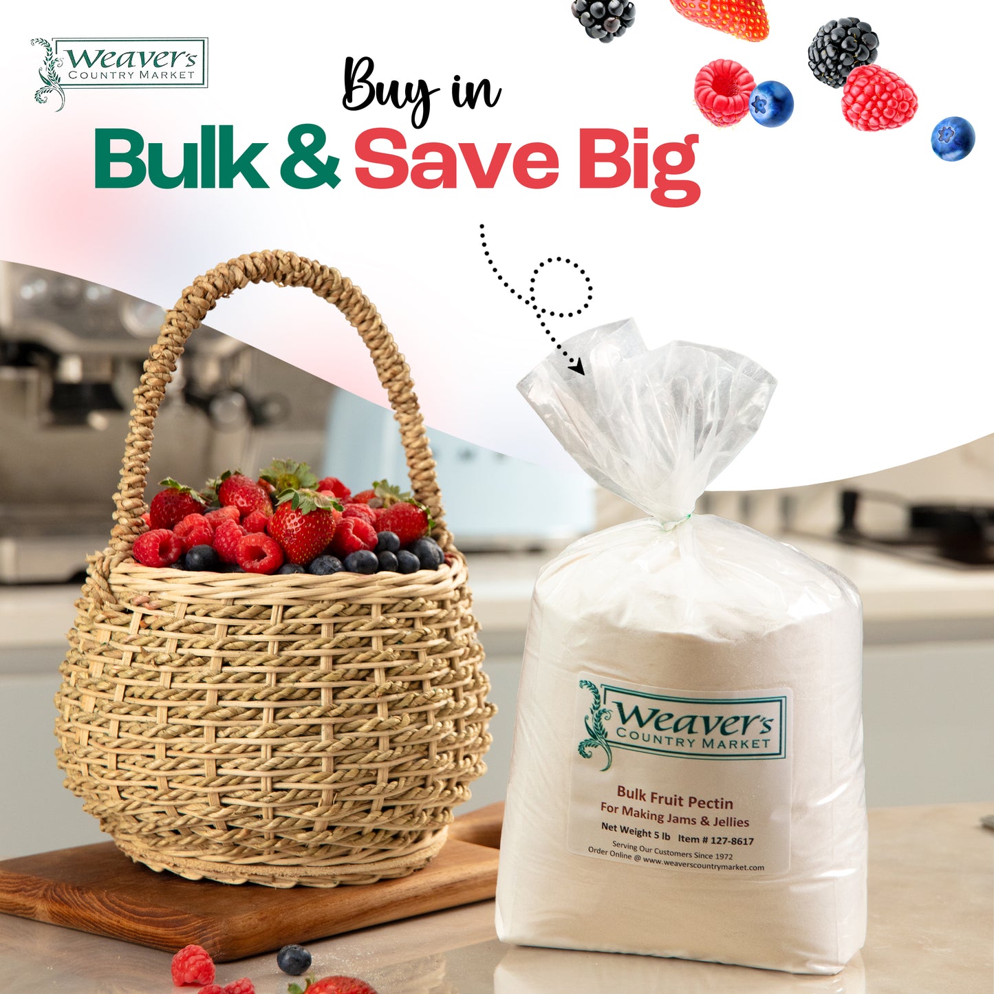 Weaver's Country Market Bulk Fruit Pectin Mix for Making Jams & Jellies