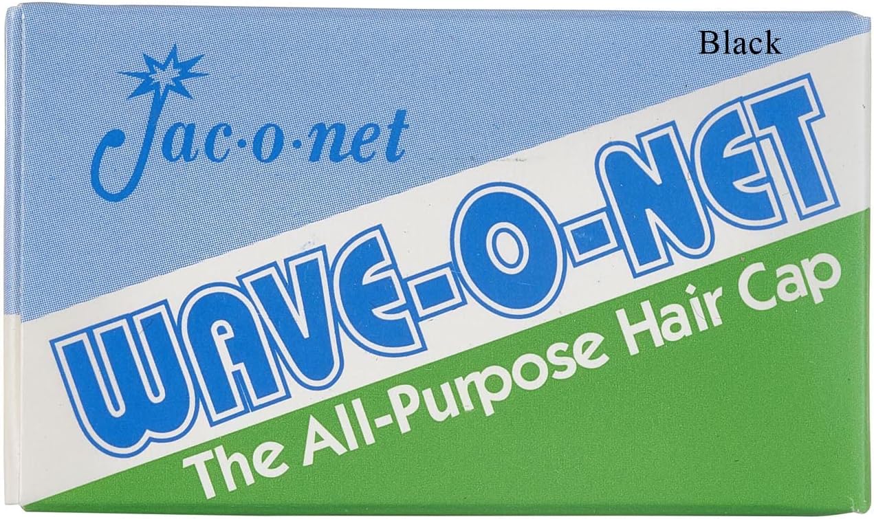 Wave-O-Net Jac.o.net Medium Weight Black Hair Nets All Purpose Hair Cap