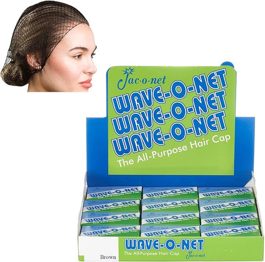 Wave-O-Net Jac.o.net Brown Medium Weight Hair Nets All Purpose Hair Cap