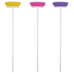 The Original Soft Sweep Magnetic Action Broom Assorted Colors with White Metal Handles